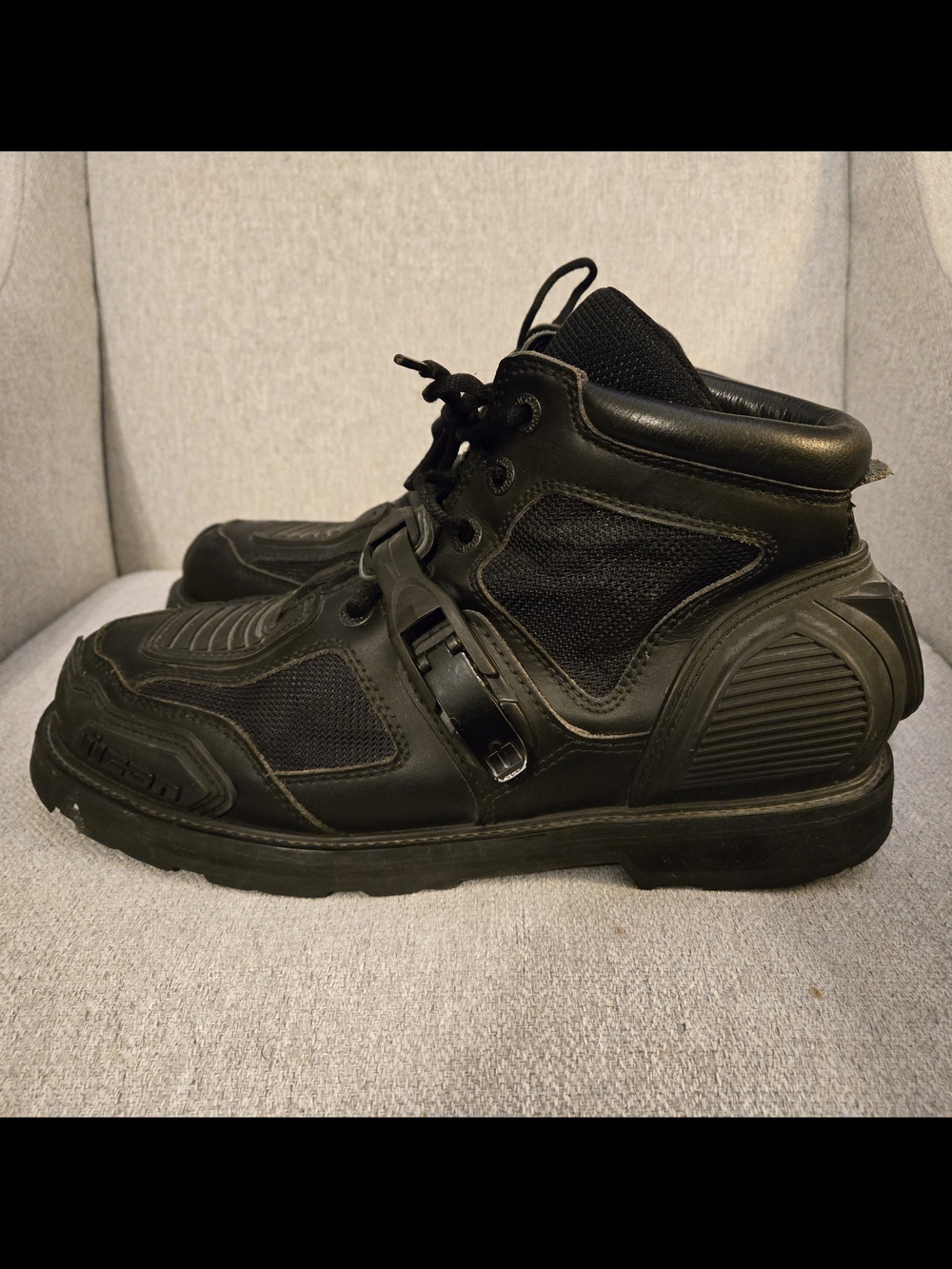 ICON Black High-Top Utility Boots